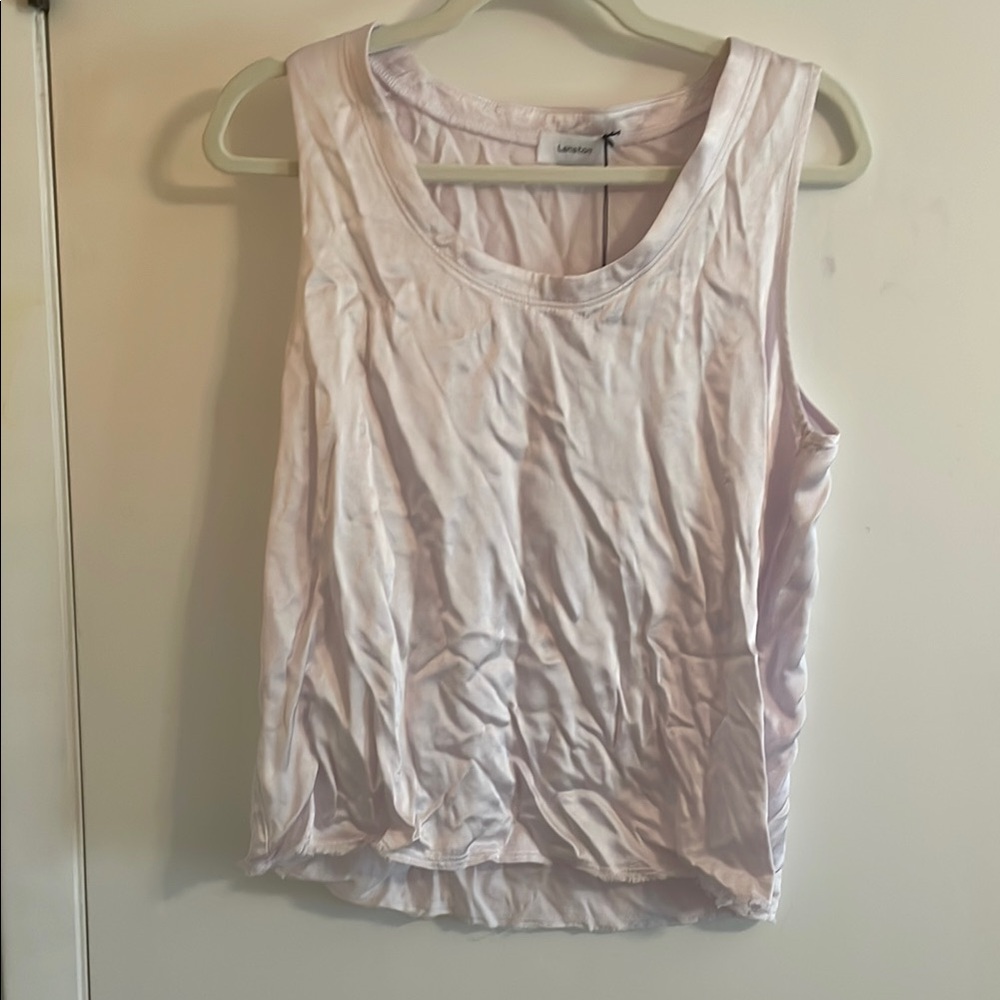 NWT REVOLVE Lanston Pink Sleeveless Silky Smooth Tank Top